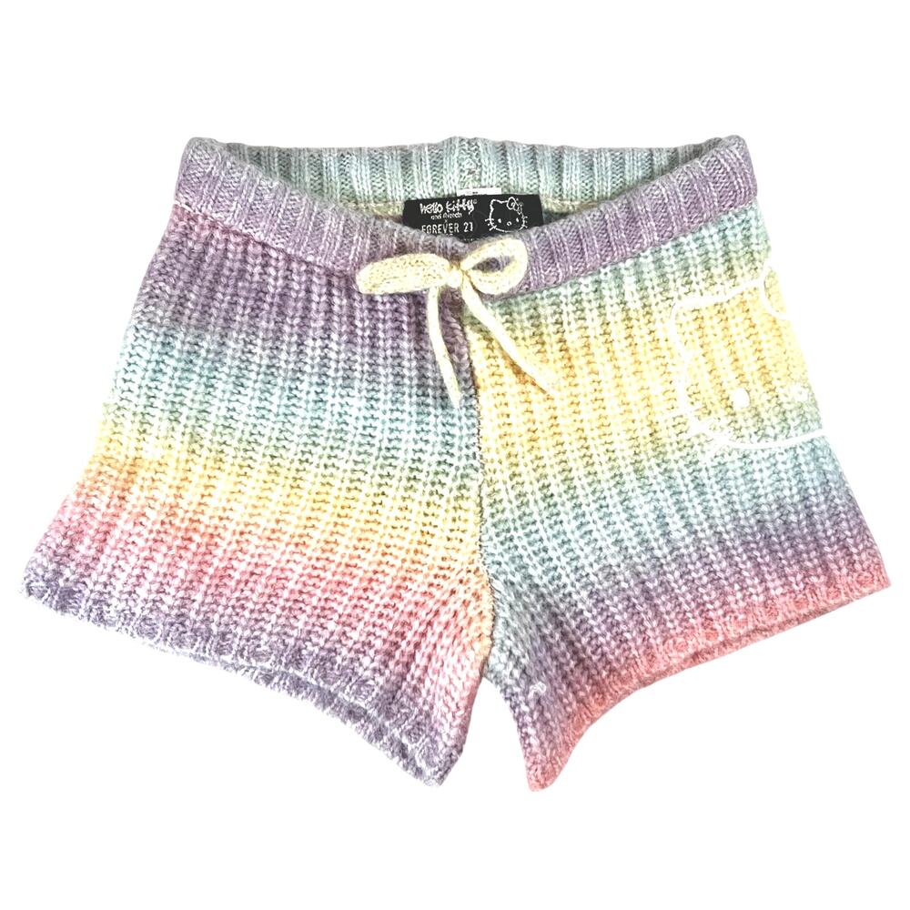 Hello Kitty x Forever 21 Kids Sweater-Knit Embroidered Shorts - size XL NWOT